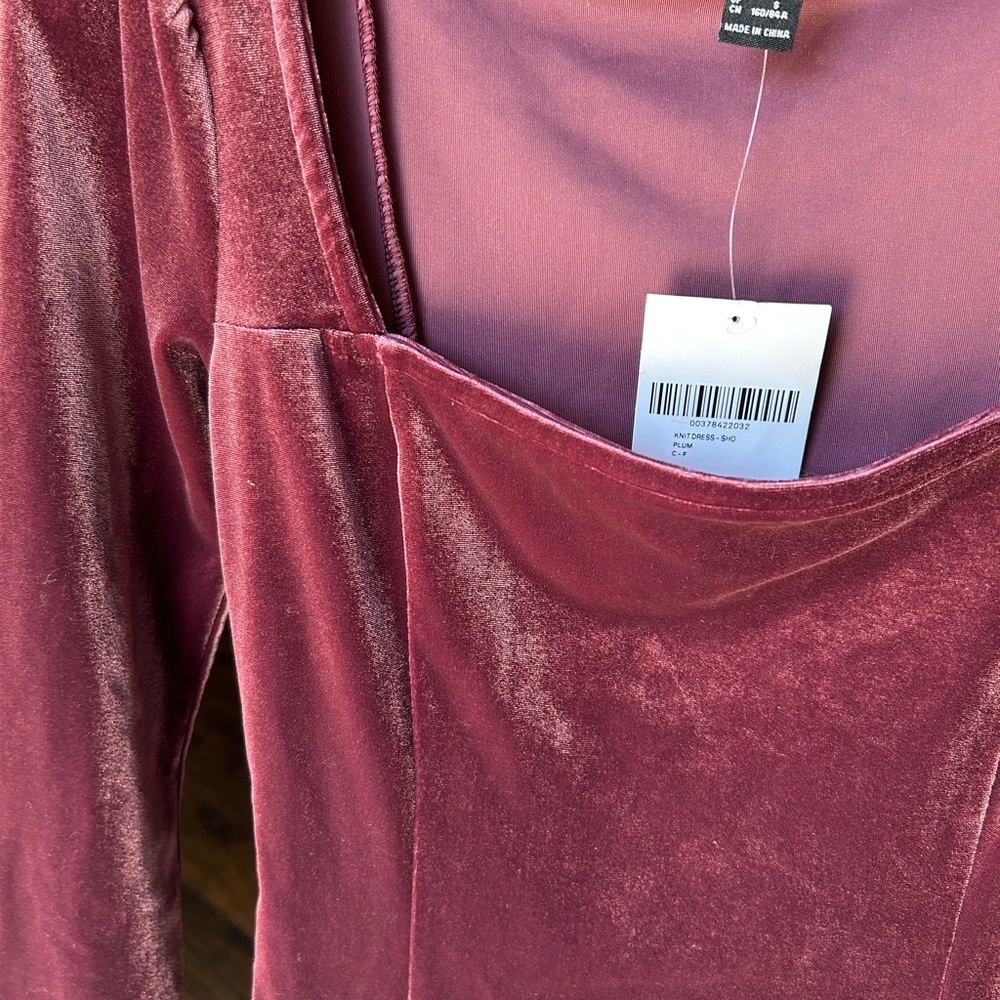 Forever 21 Deep Red Velvet Sexy party Dress Small